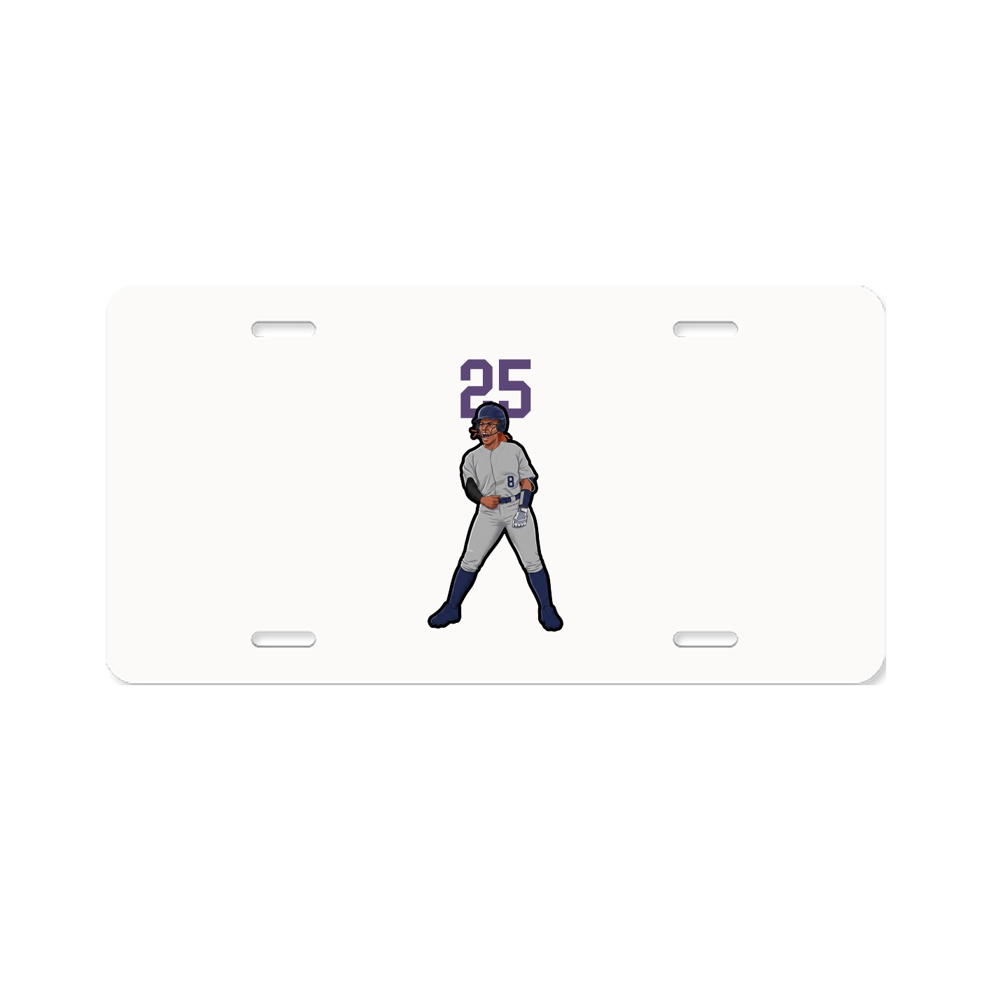 License Plate — Number Top in Classic