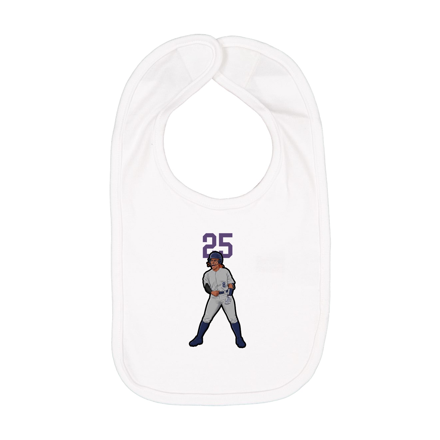 Infant Bib — Number Top in White