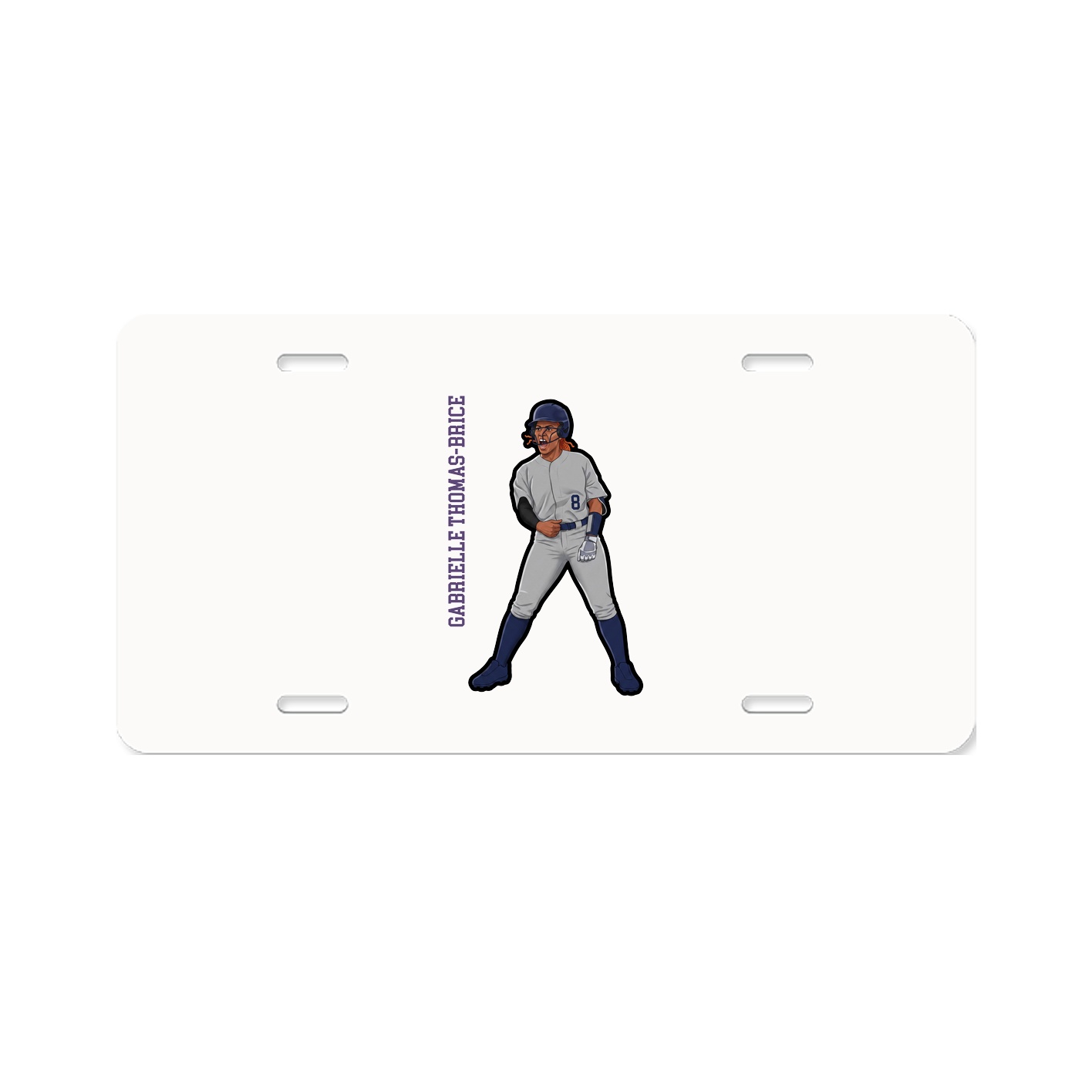 License Plate — Name Vertical in Classic