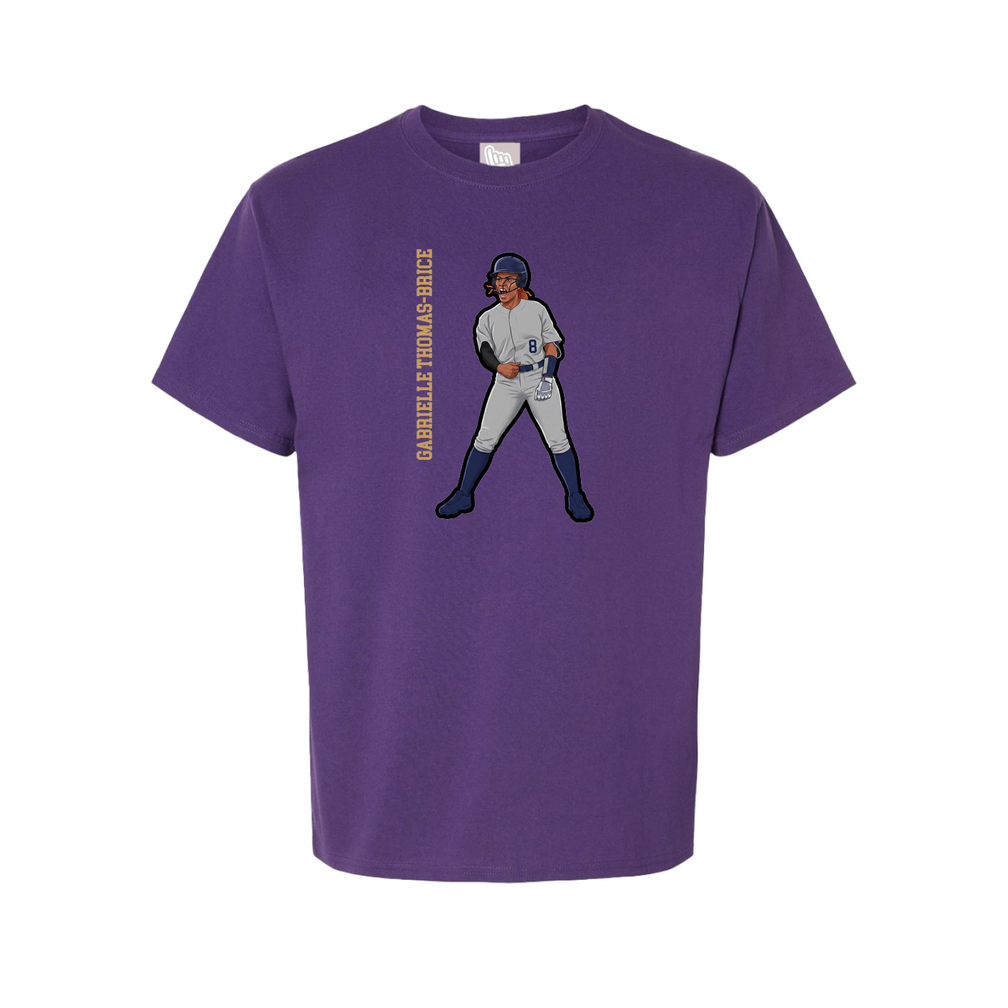 Tee — Name Vertical in Purple