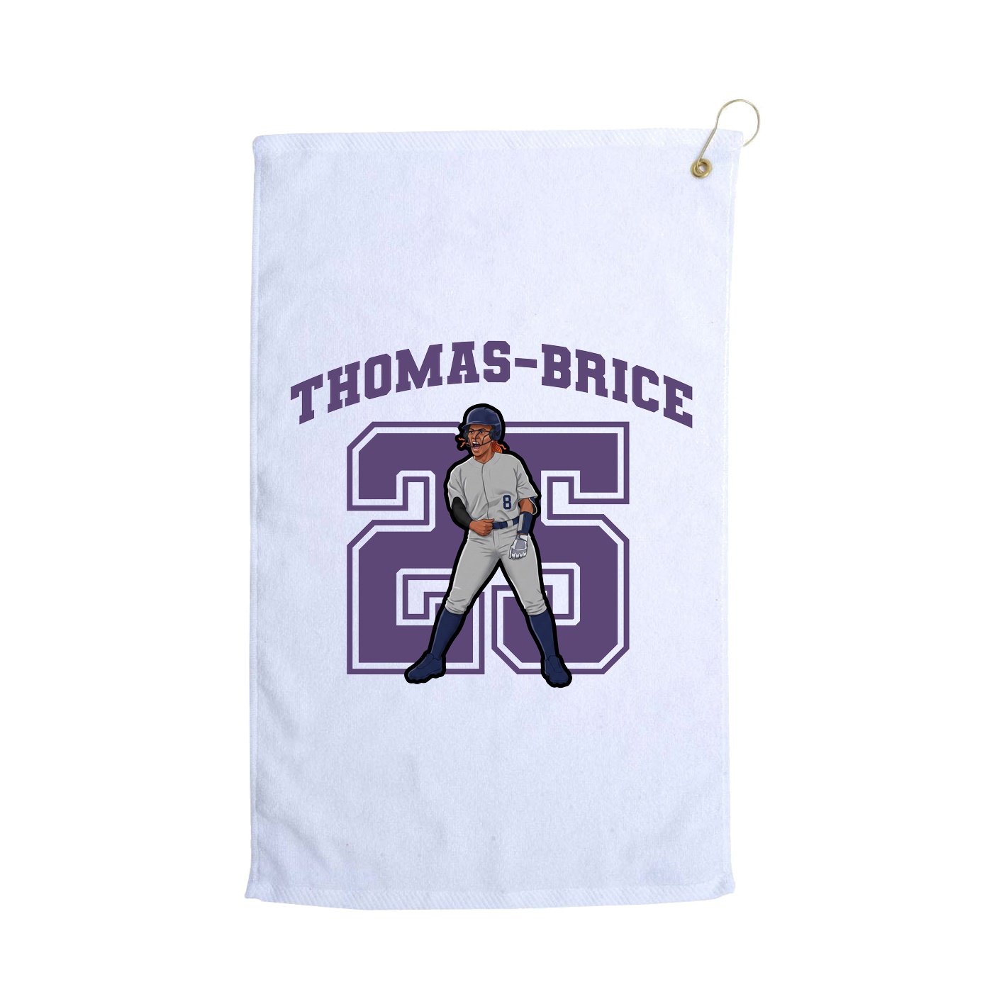 Golf Towel — Number in White
