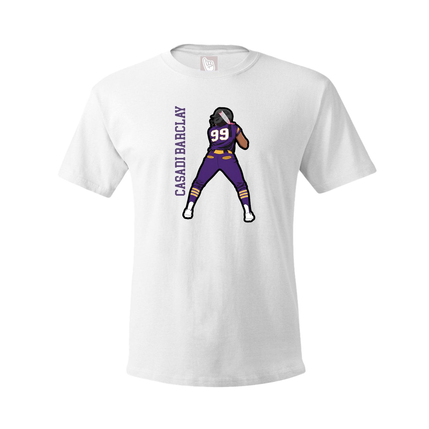 Tee — Name Vertical in White