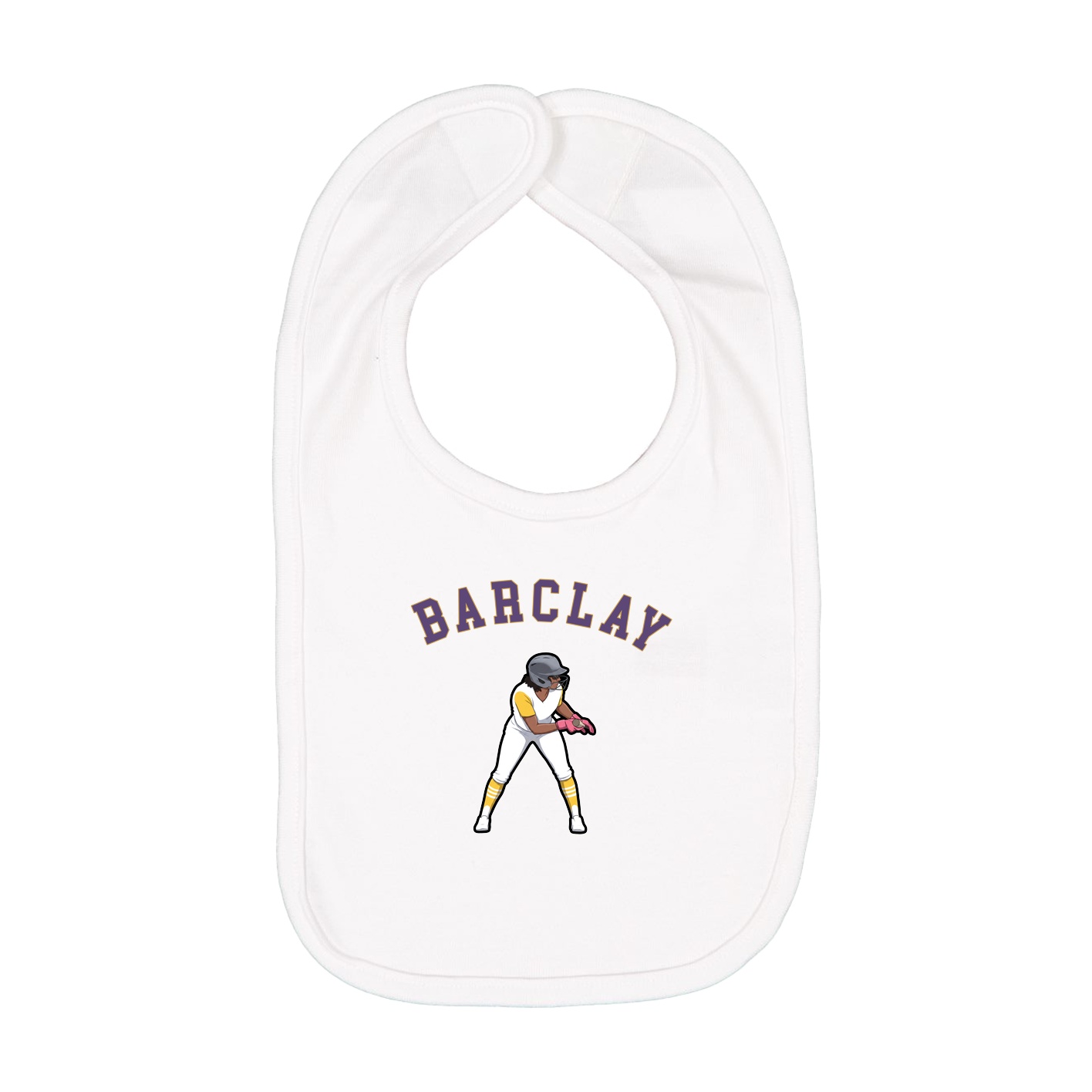 Infant Bib — Shirsey Arch in White