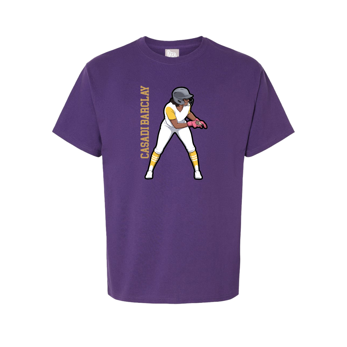 Tee — Name Vertical in Purple