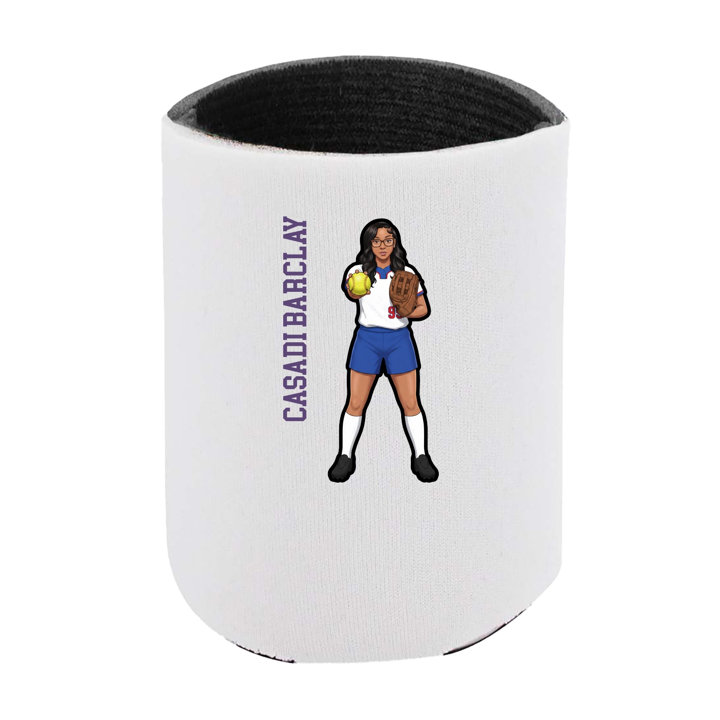 Can Holder — Name Vertical in White