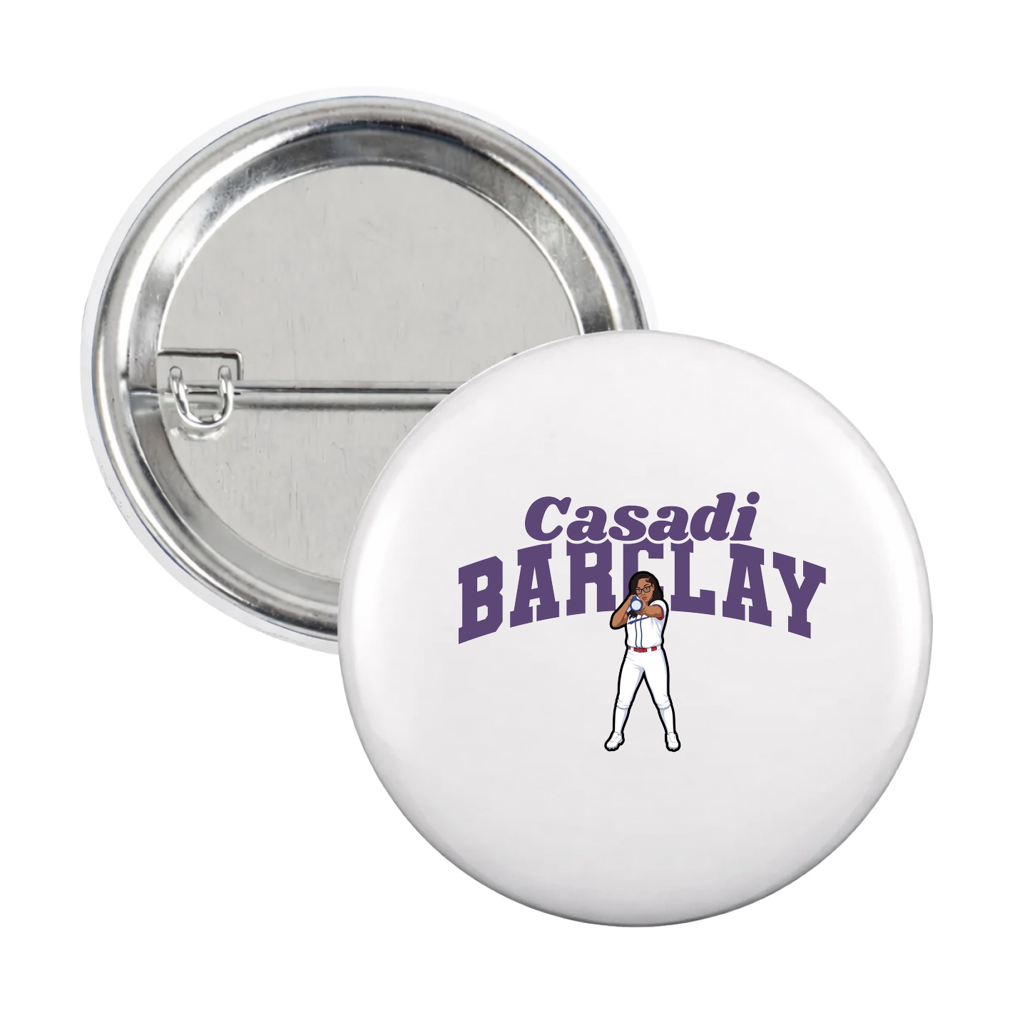 Game Day Button — Signature Arch in White