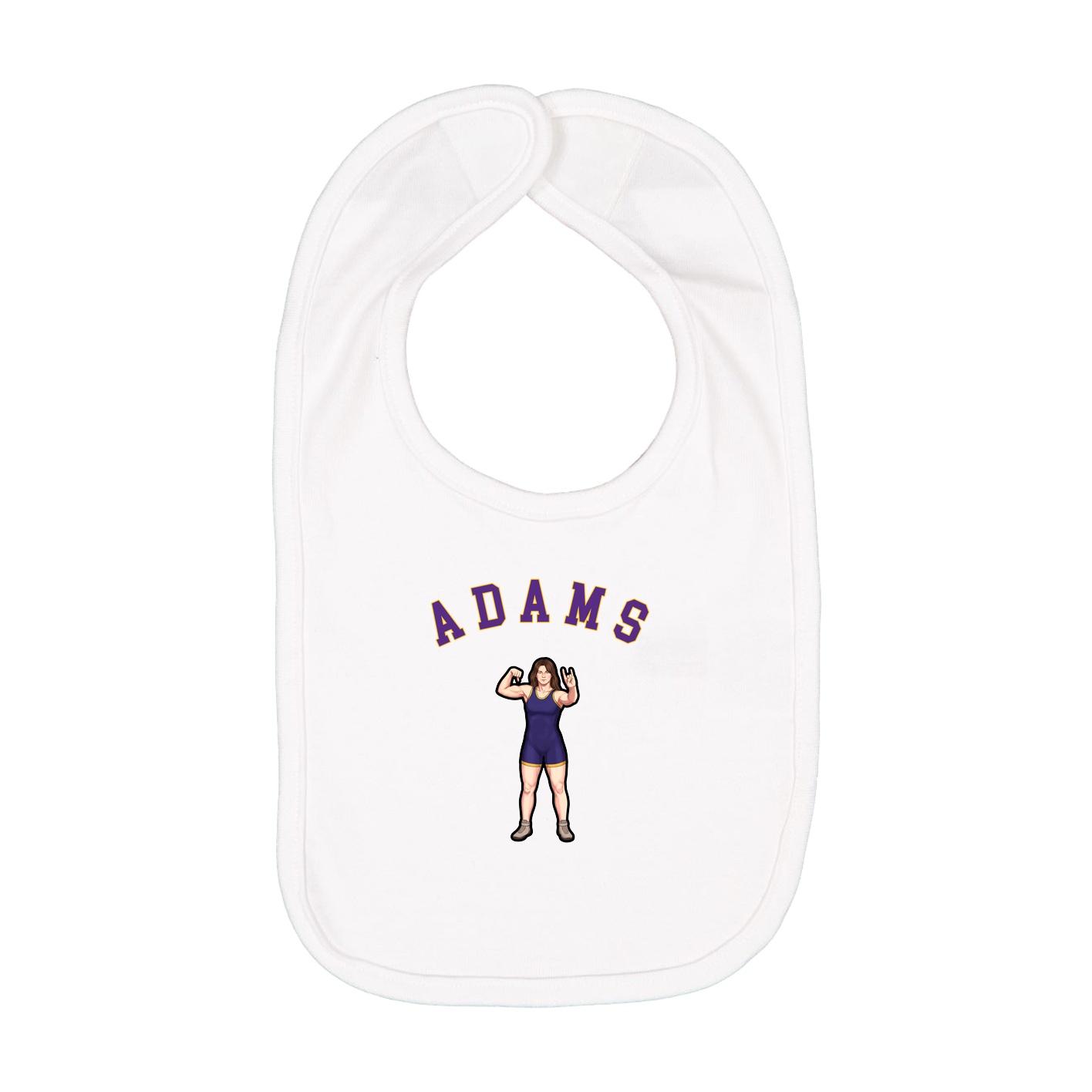 Infant Bib — Shirsey Arch in White