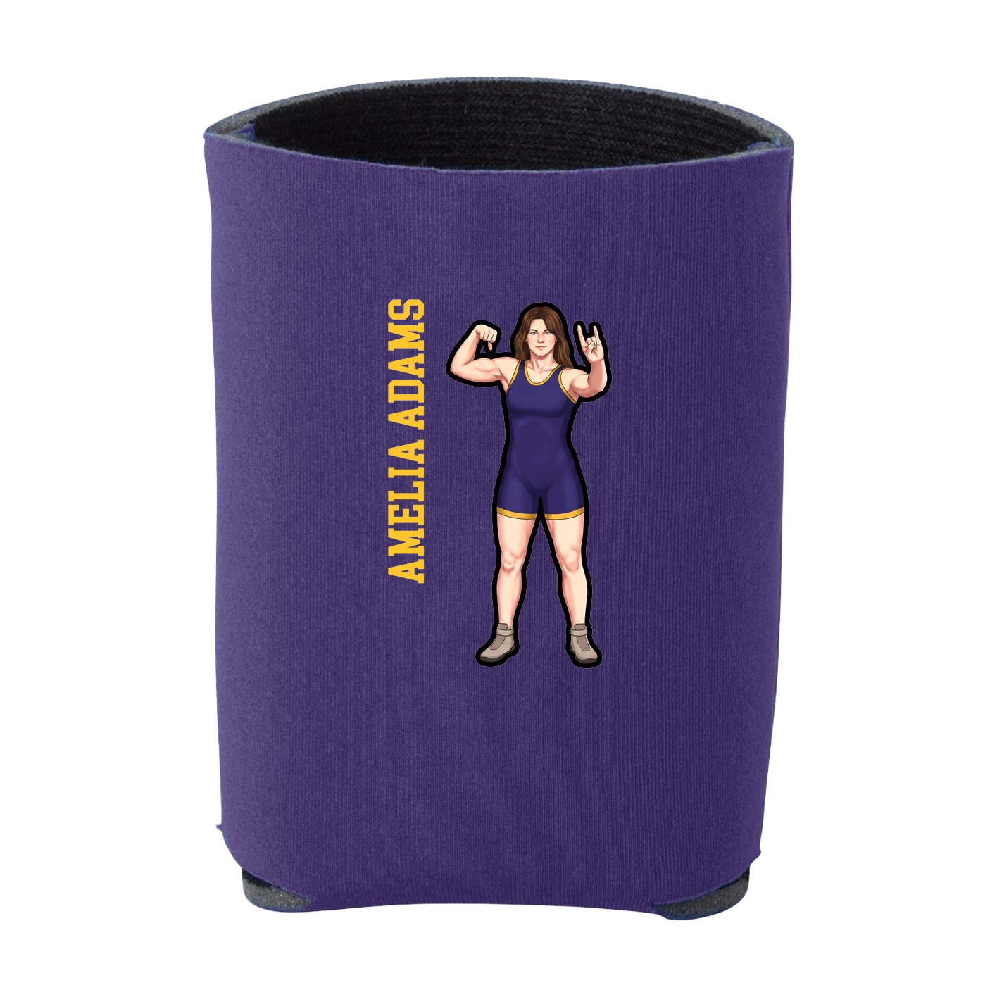 Can Holder — Name Vertical in Purple