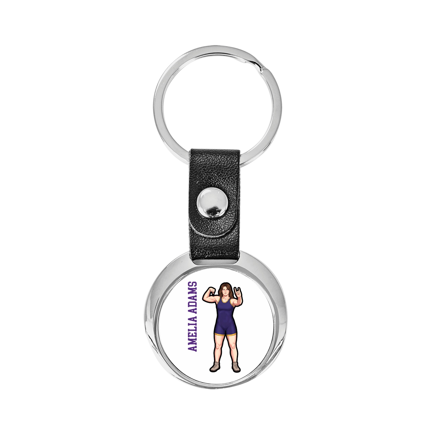 Key Chain — Name Vertical in Classic