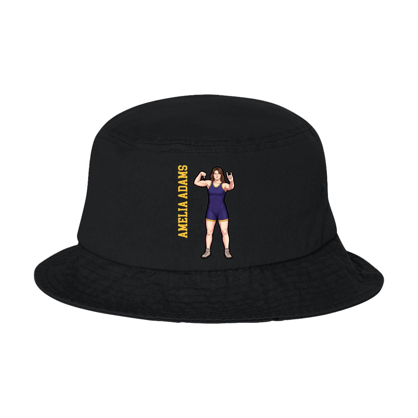 Bucket Cap — Name Vertical in Black