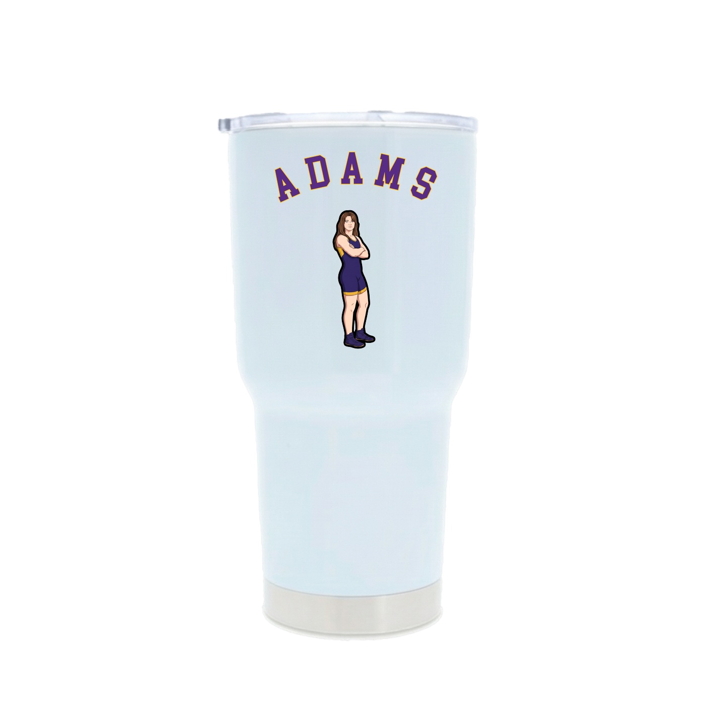 30oz Stainless Steel Tumbler — Shirsey Arch in White