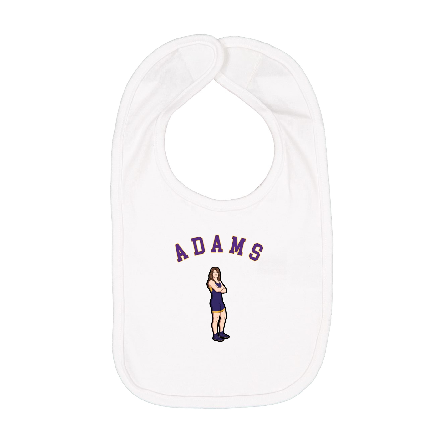 Infant Bib — Shirsey Arch in White