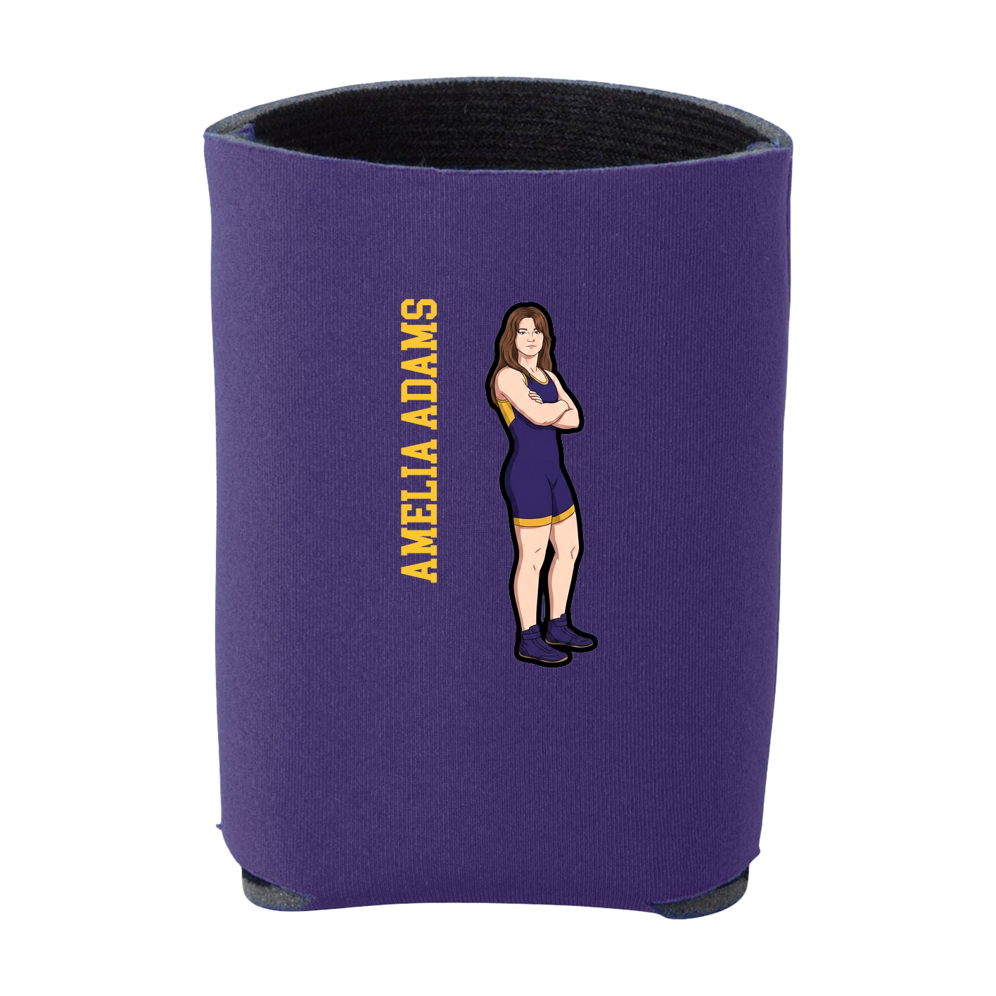 Can Holder — Name Vertical in Purple