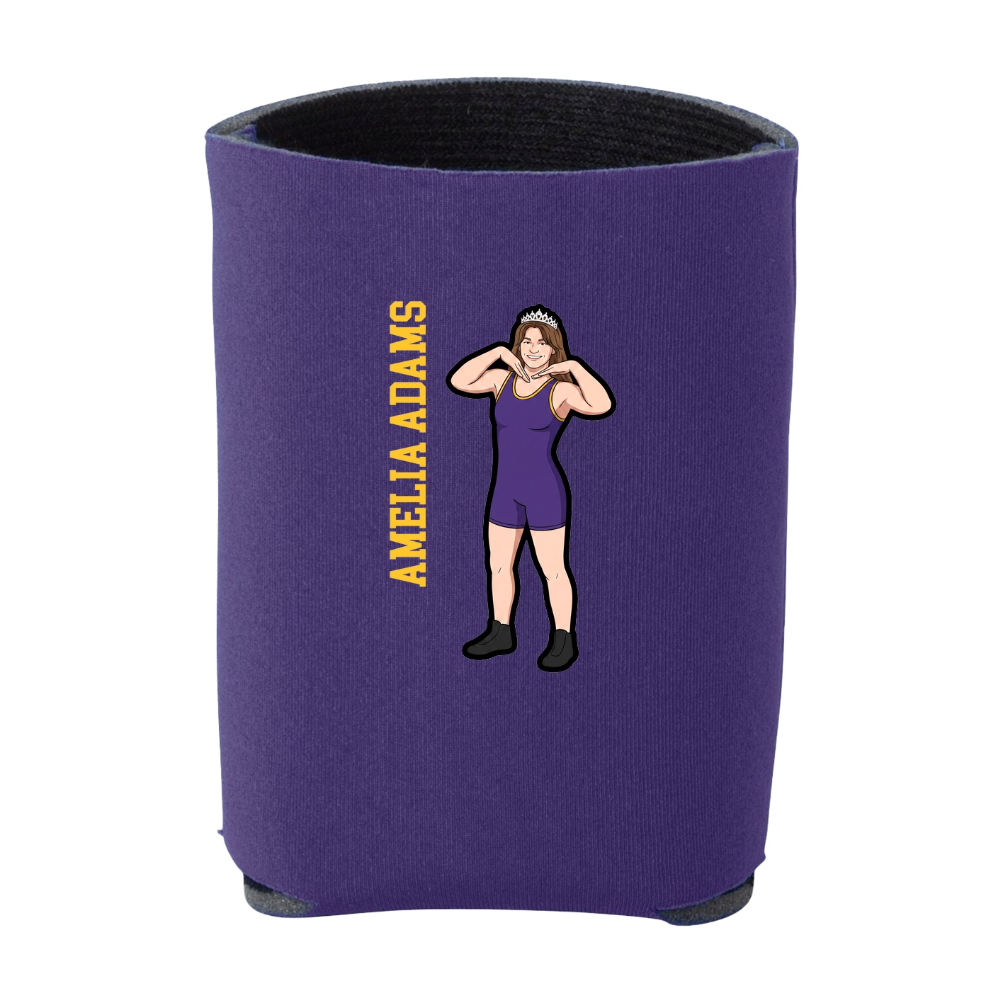 Can Holder — Name Vertical in Purple