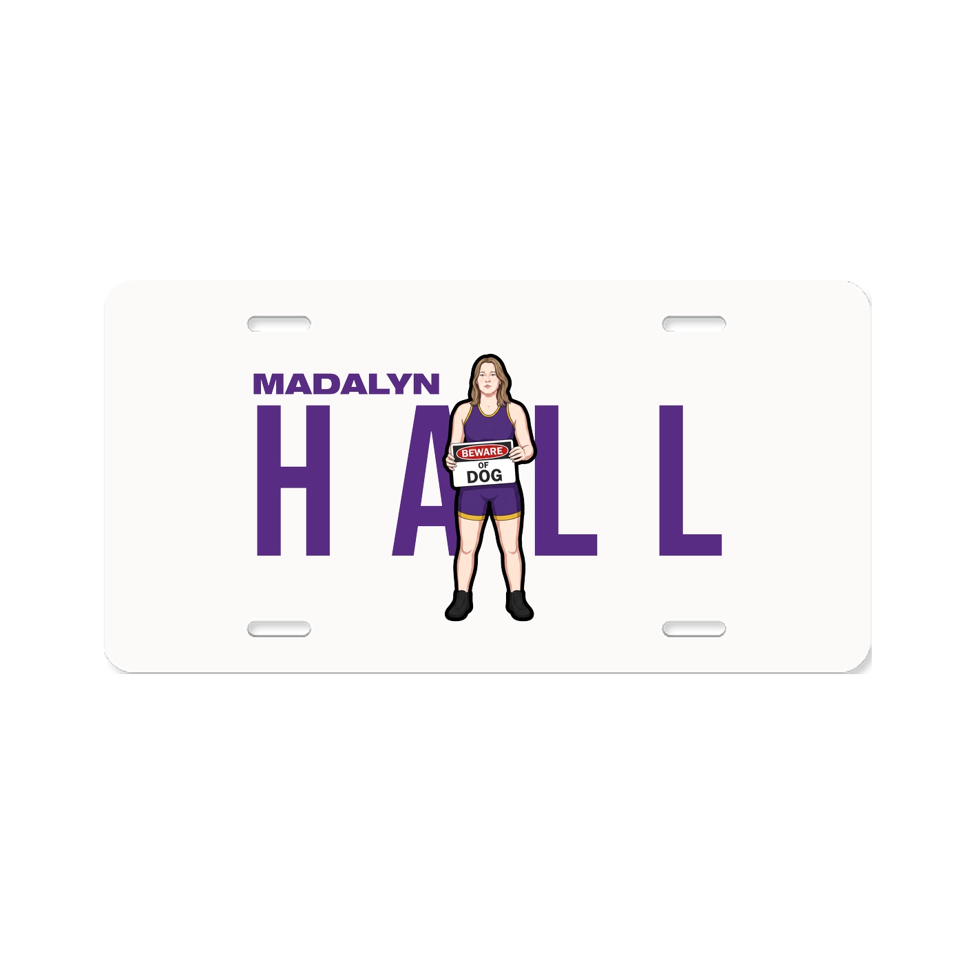 License Plate — Player Name in Classic