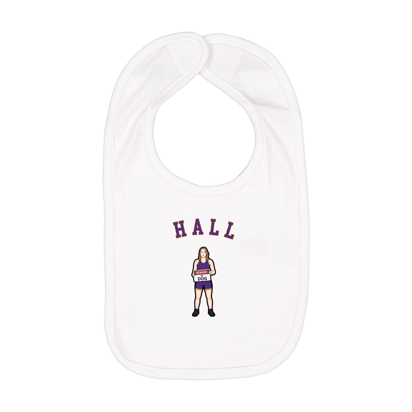 Infant Bib — Shirsey Arch in White