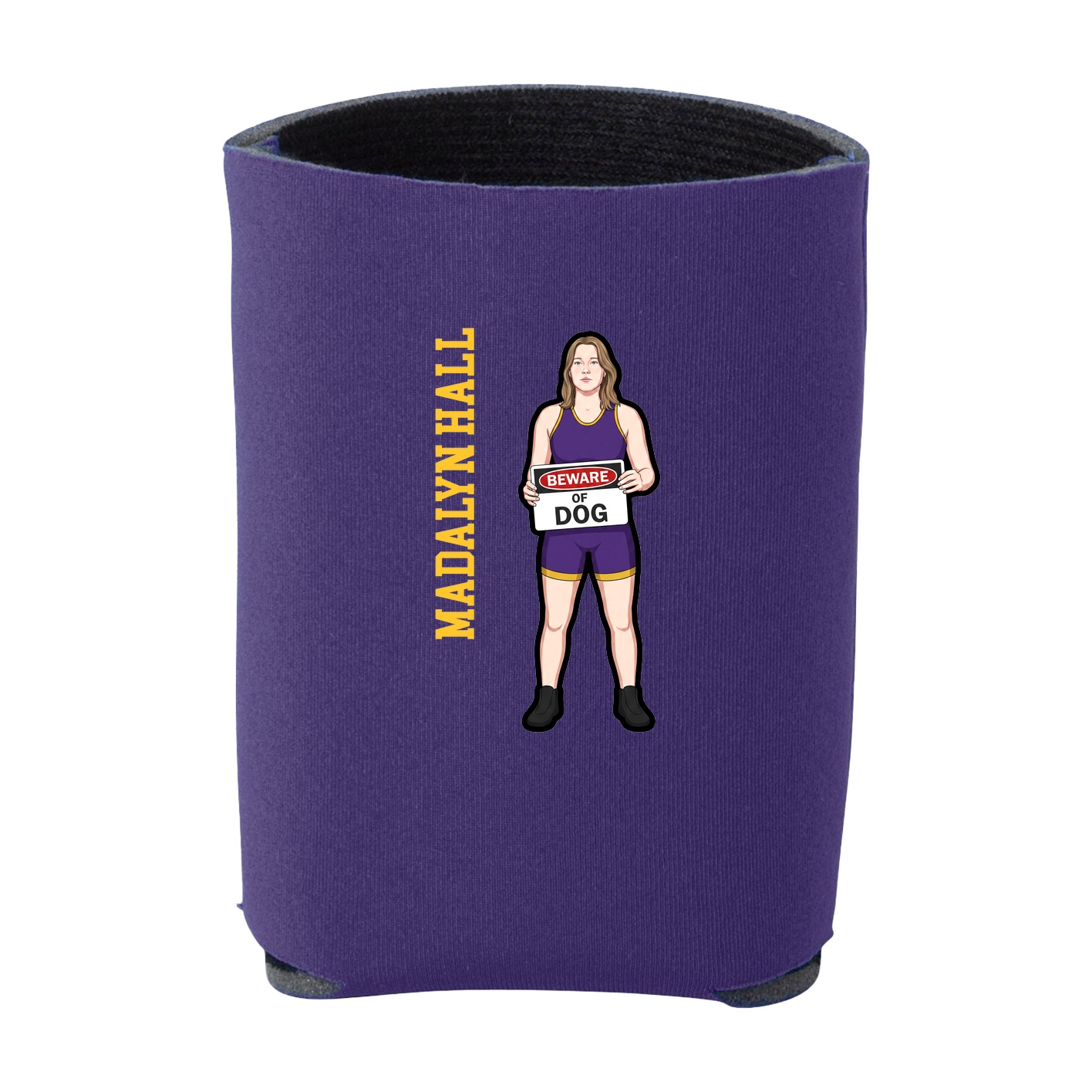 Can Holder — Name Vertical in Purple