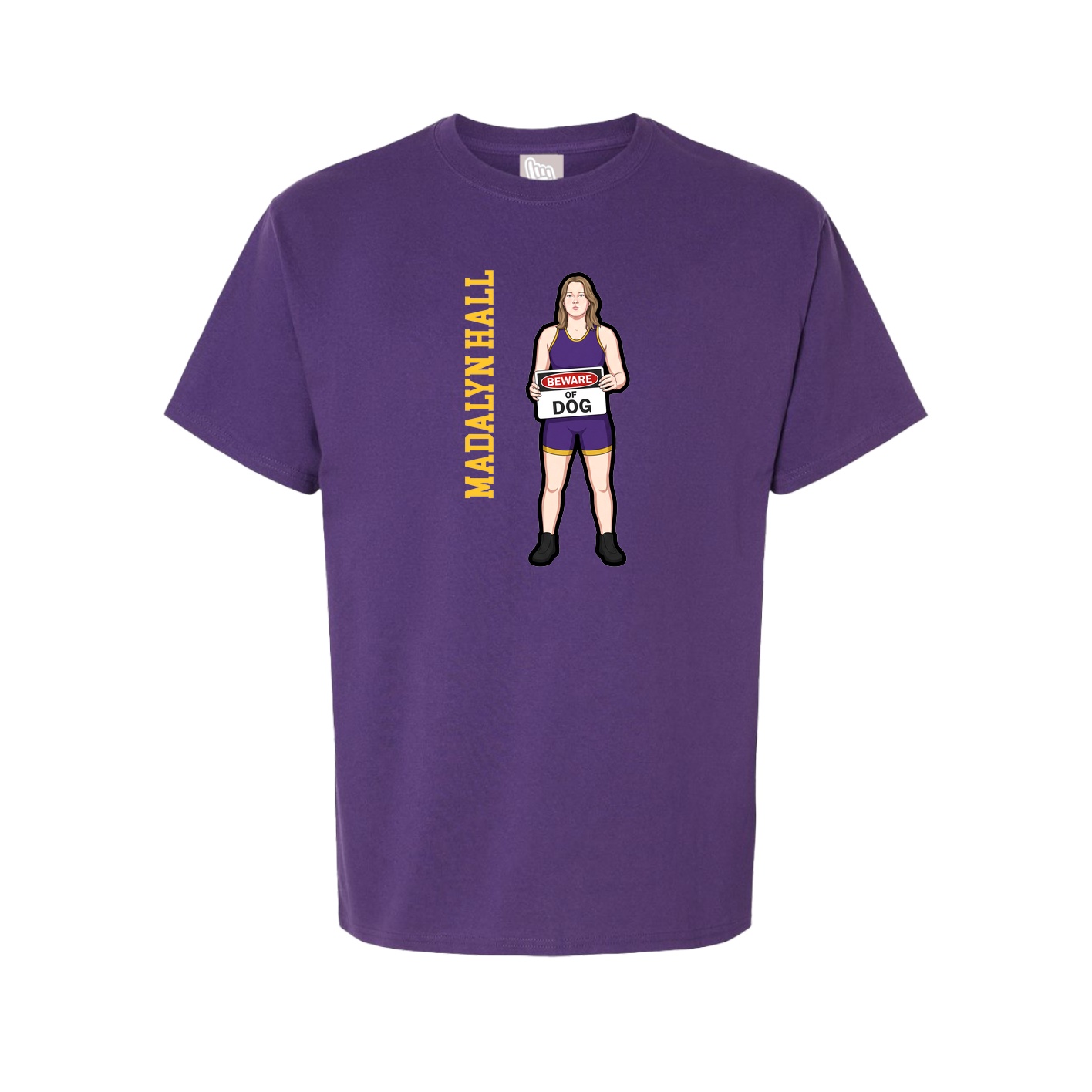 Tee — Name Vertical in Purple