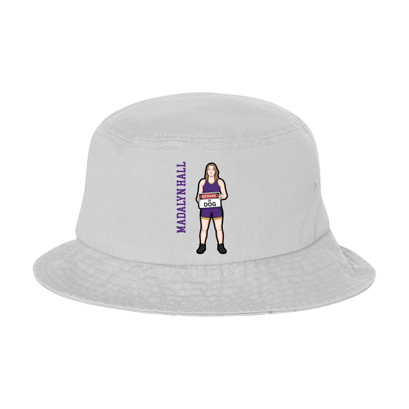 Bucket Cap — Name Vertical in White