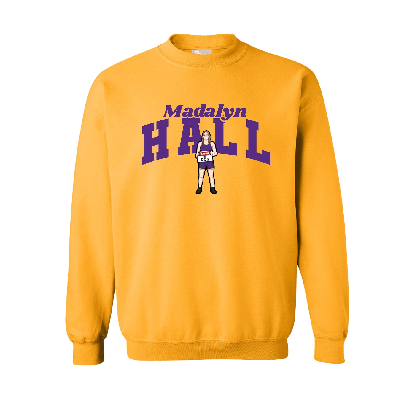 Fleece Crew — Signature Arch in Gold