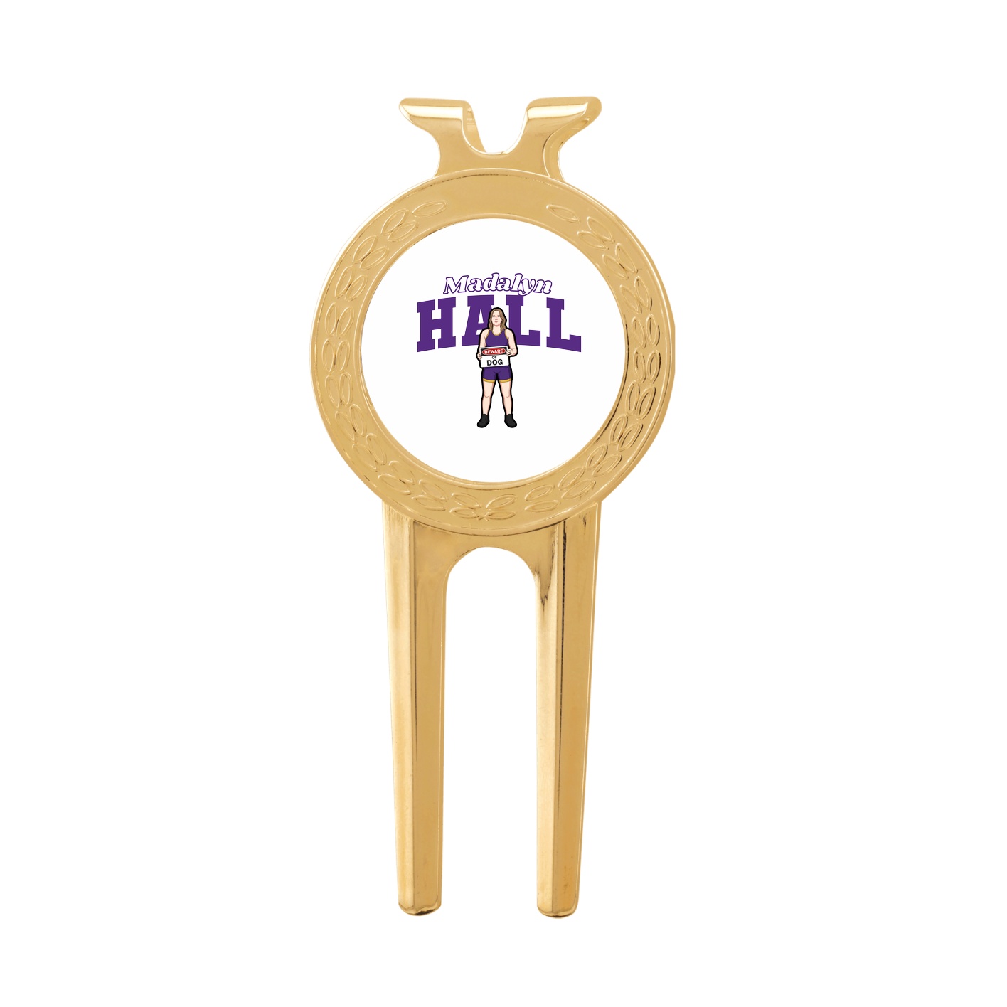 Divot Tool with Ball Marker — Name Arch in Classic