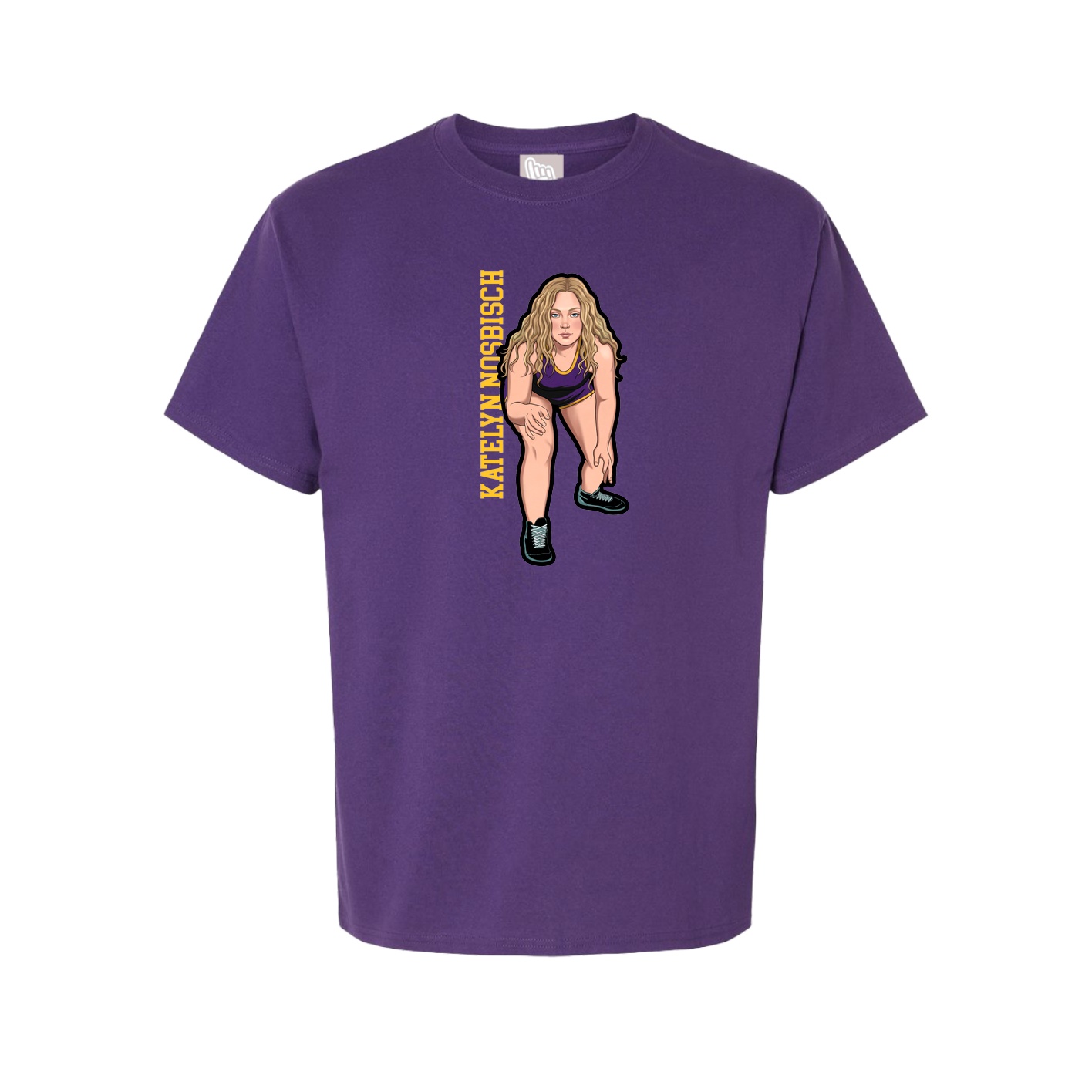 Tee — Name Vertical in Purple