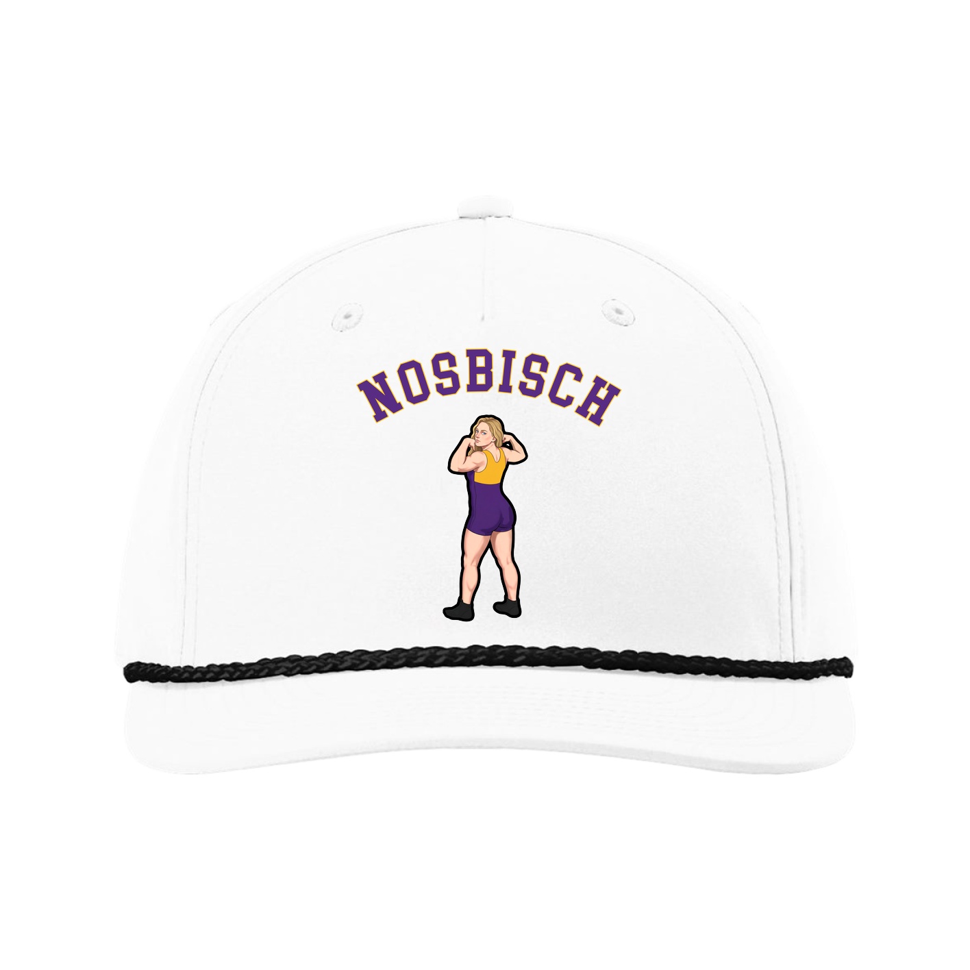 Five-Panel Classic Rope Cap — Shirsey Arch in White