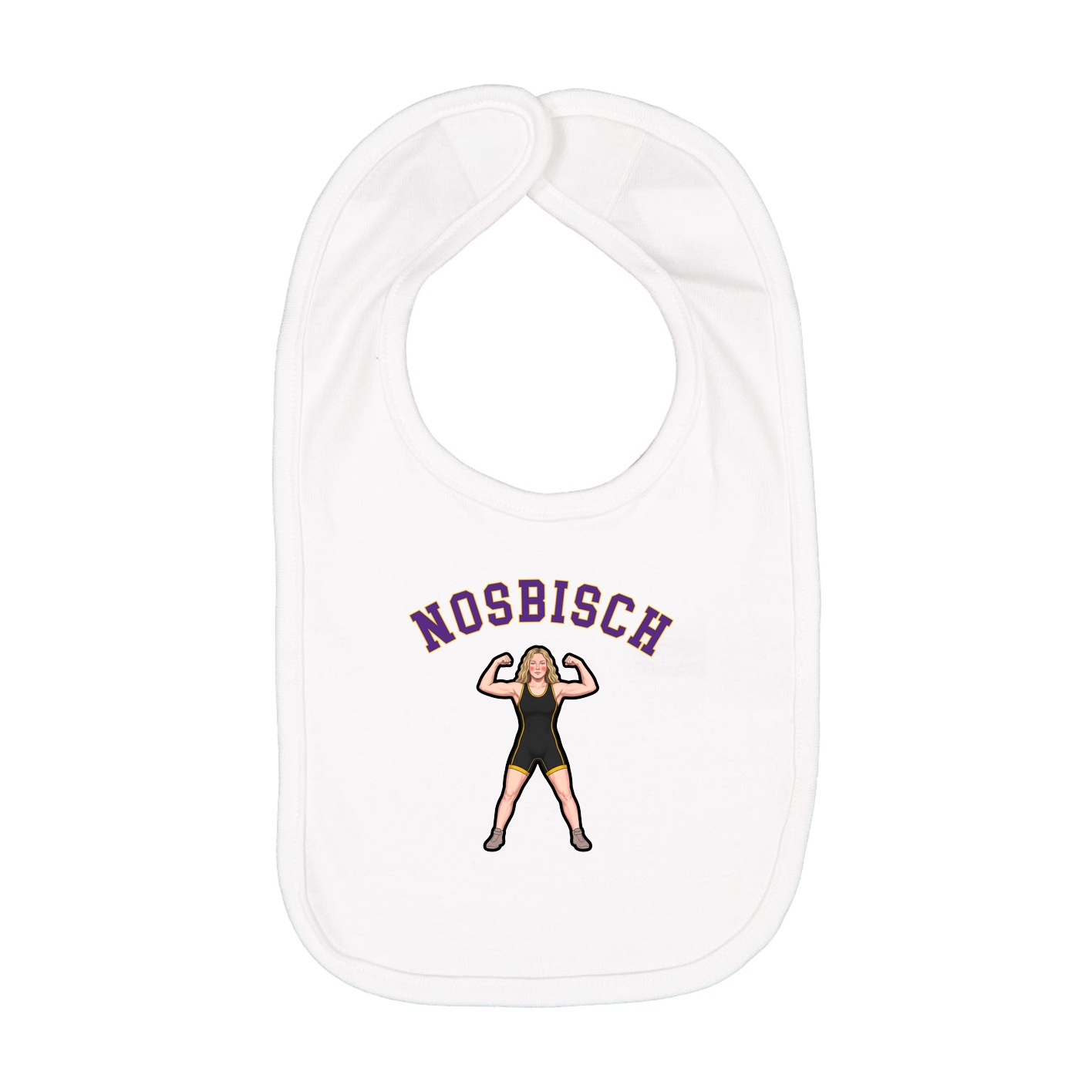 Infant Bib — Shirsey Arch in White