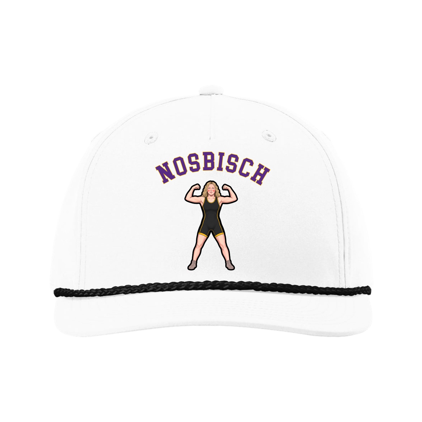 Five-Panel Classic Rope Cap — Shirsey Arch in White