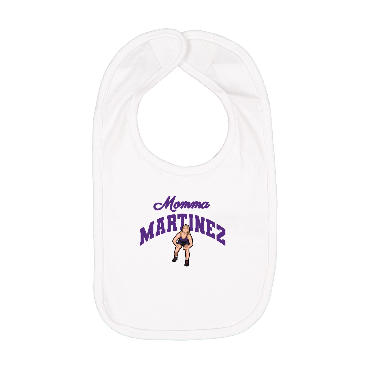 Infant Bib — Mothers Day Arch in White