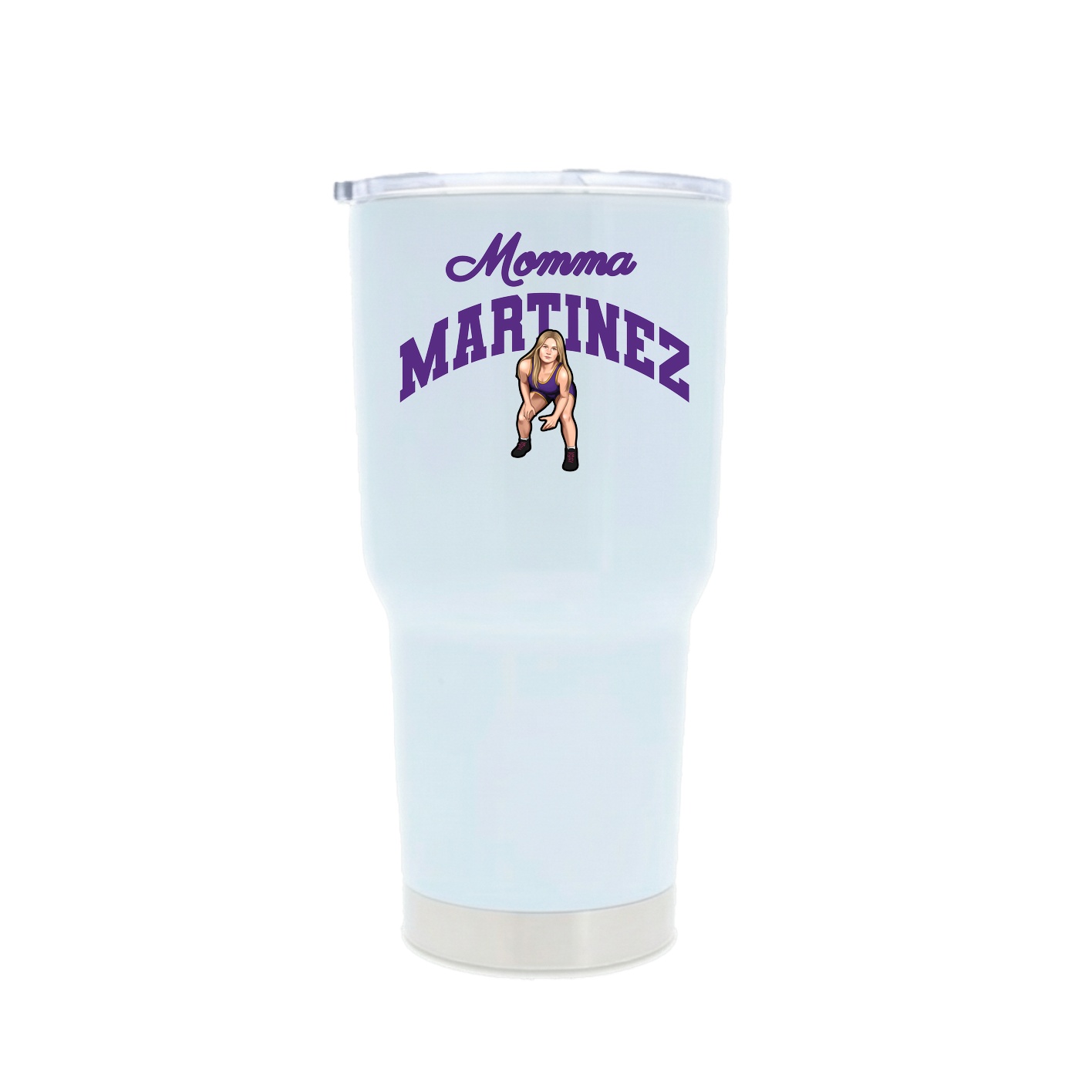 30oz Stainless Steel Tumbler — Mothers Day Arch in White