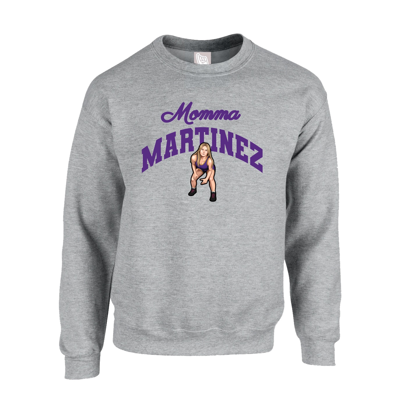 Fleece Crew — Mothers Day Arch in Grey