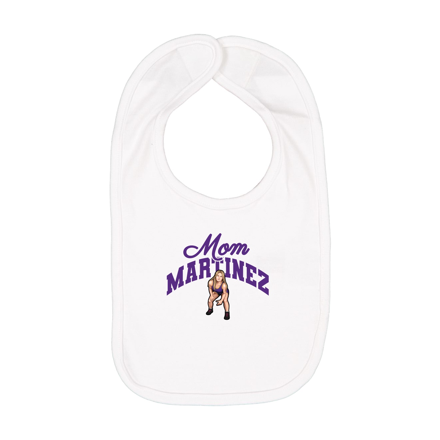 Infant Bib — Mothers Day Arch in White