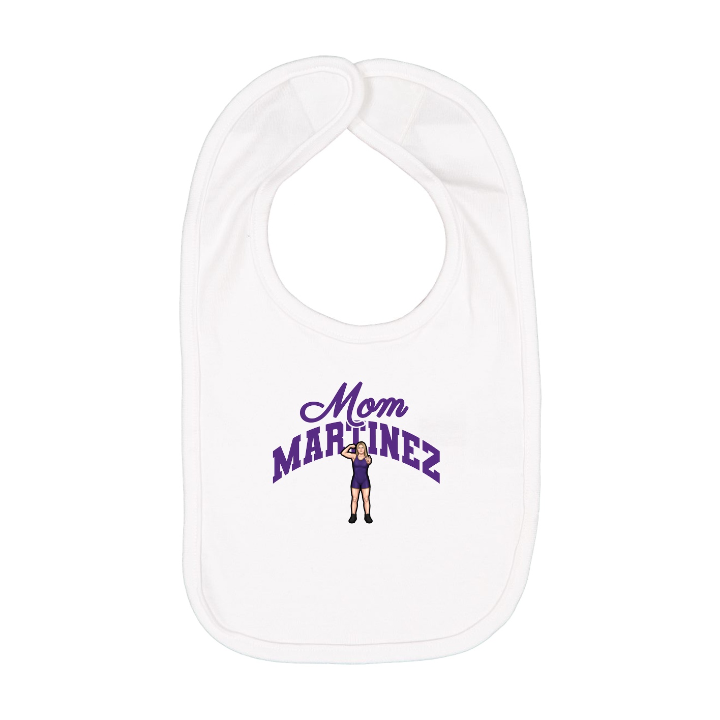 Infant Bib — Mothers Day Arch in White