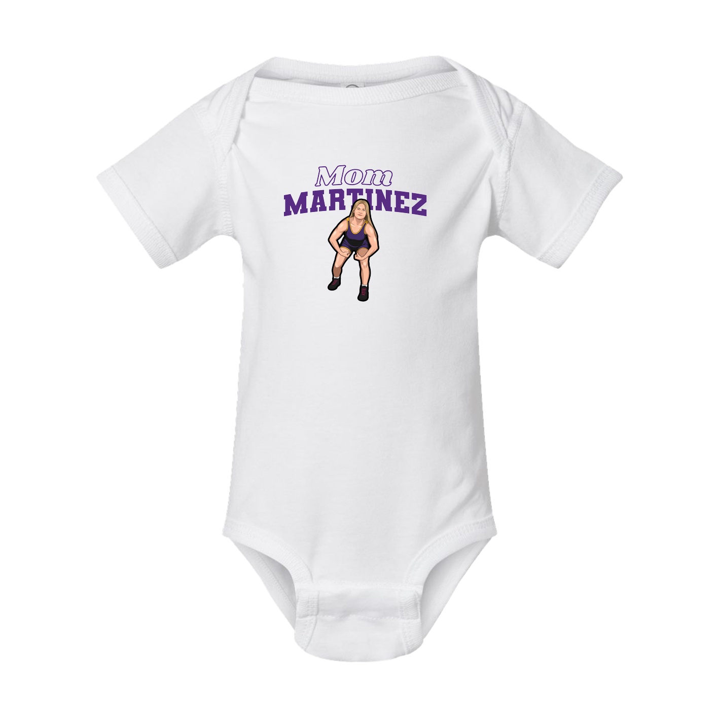 Baby Onesie — Mothers Day Block in White