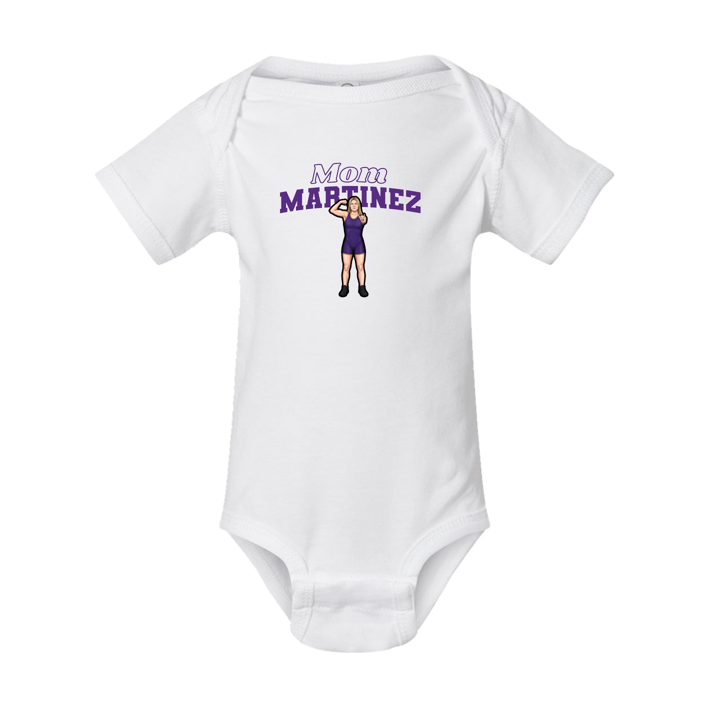 Baby Onesie — Mothers Day Block in White