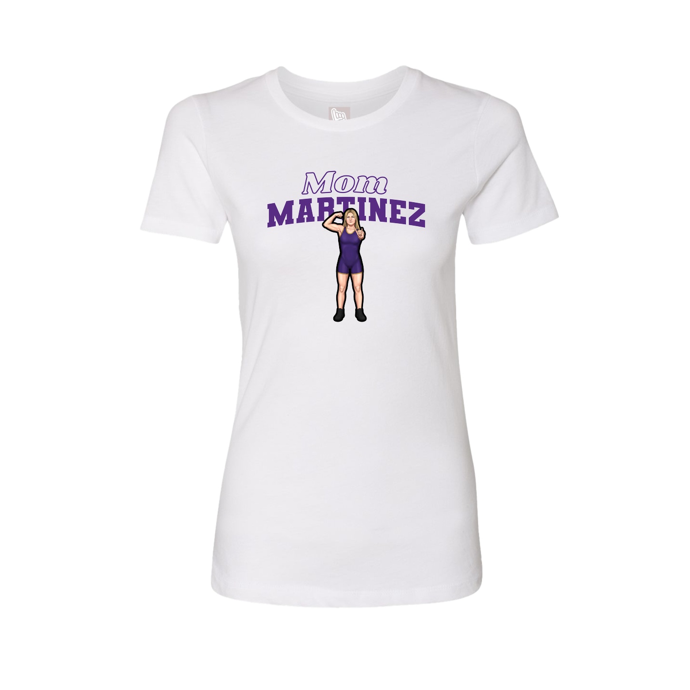 Womens Tee — Mothers Day Block in White