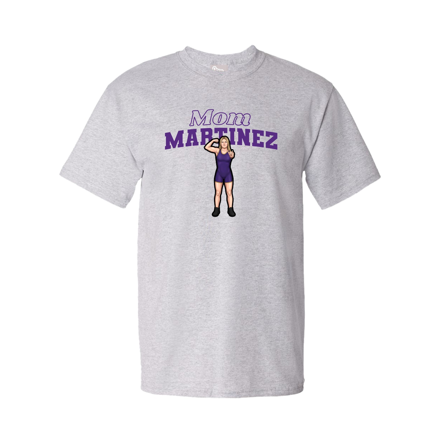Youth Tee — Mothers Day Block in Grey