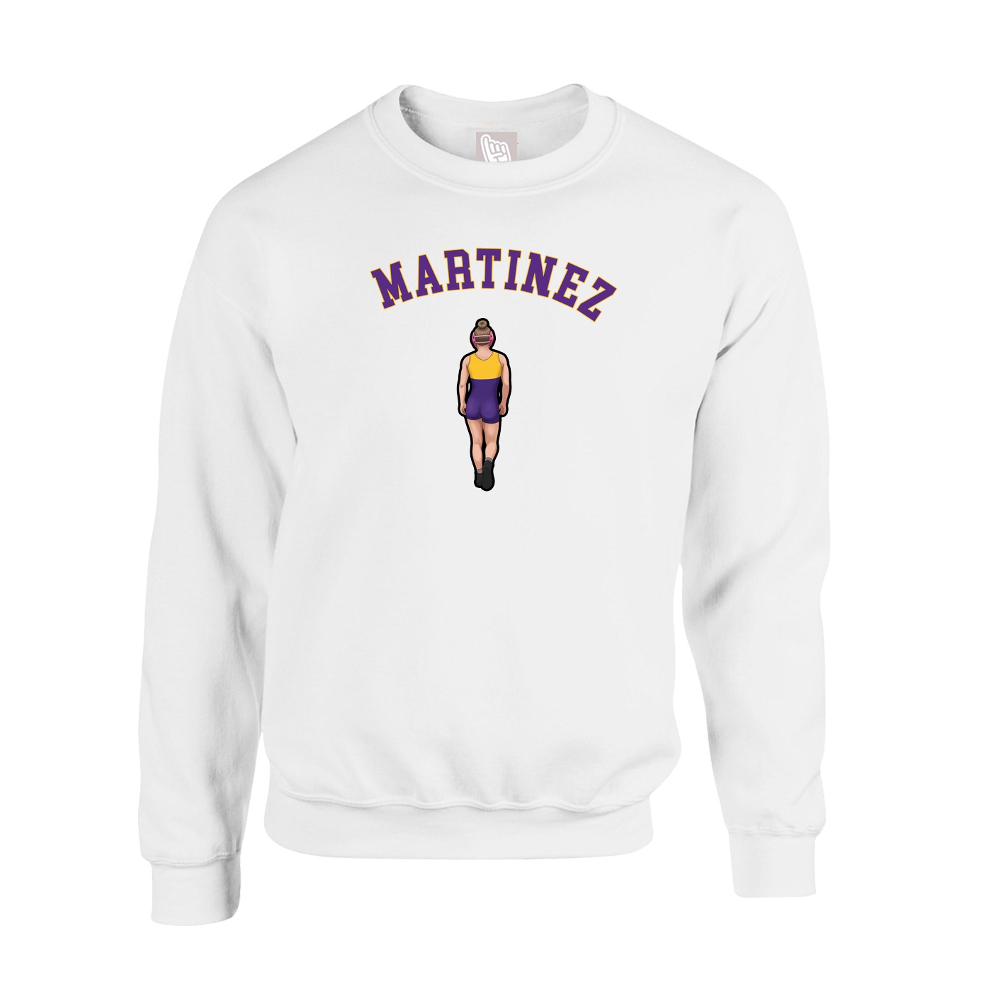 Fleece Crew — Shirsey Arch in White