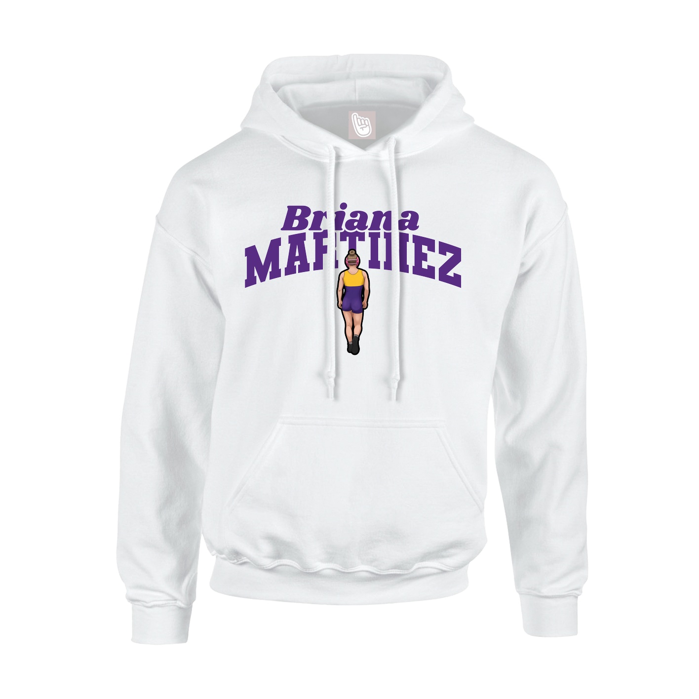 Youth Hoodie — Signature Arch in White