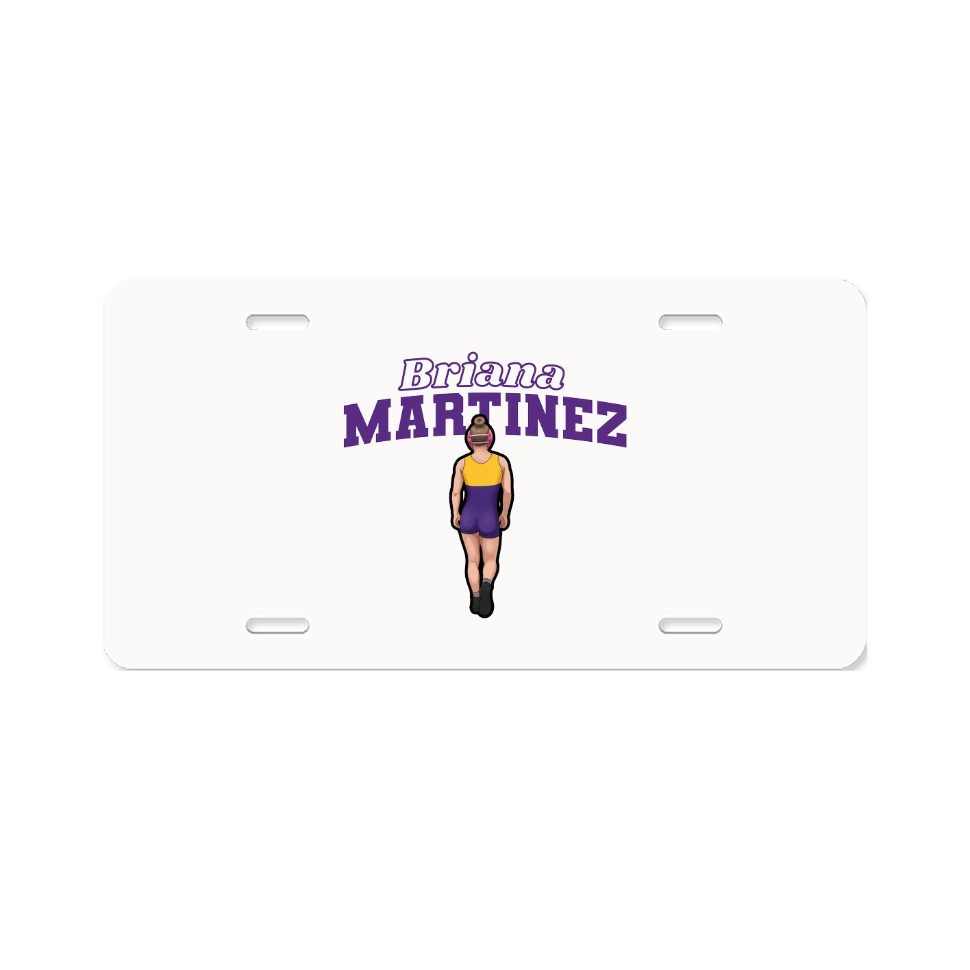 License Plate — Name Arch in Classic