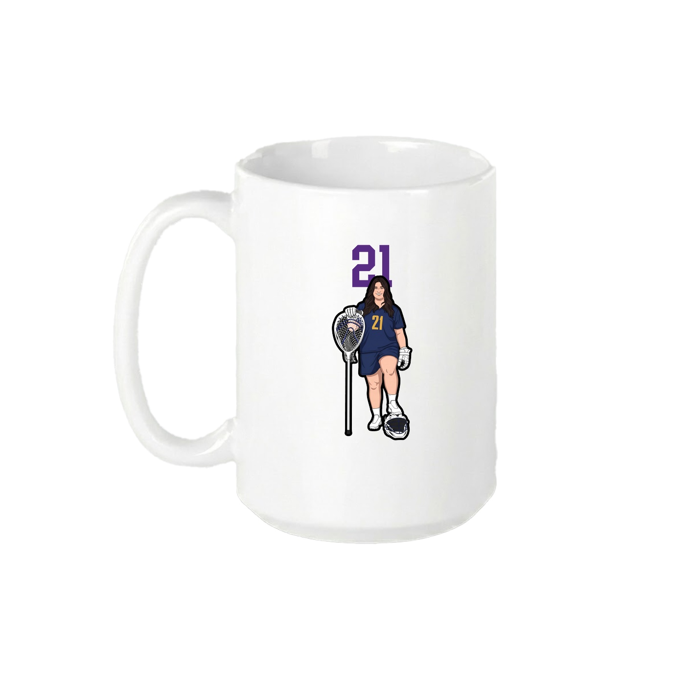 15oz Coffee Mug — Number Top in White