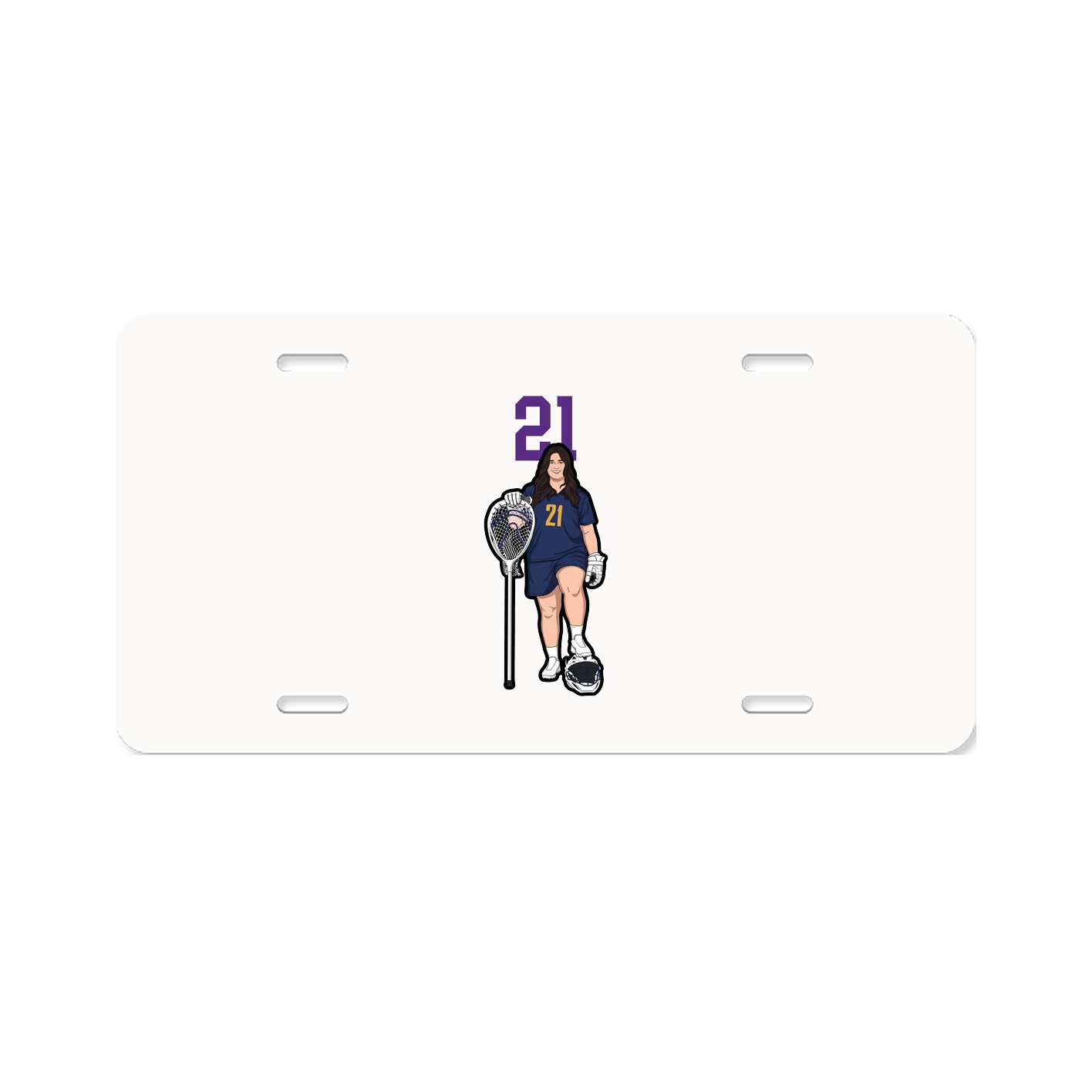 License Plate — Number Top in Classic