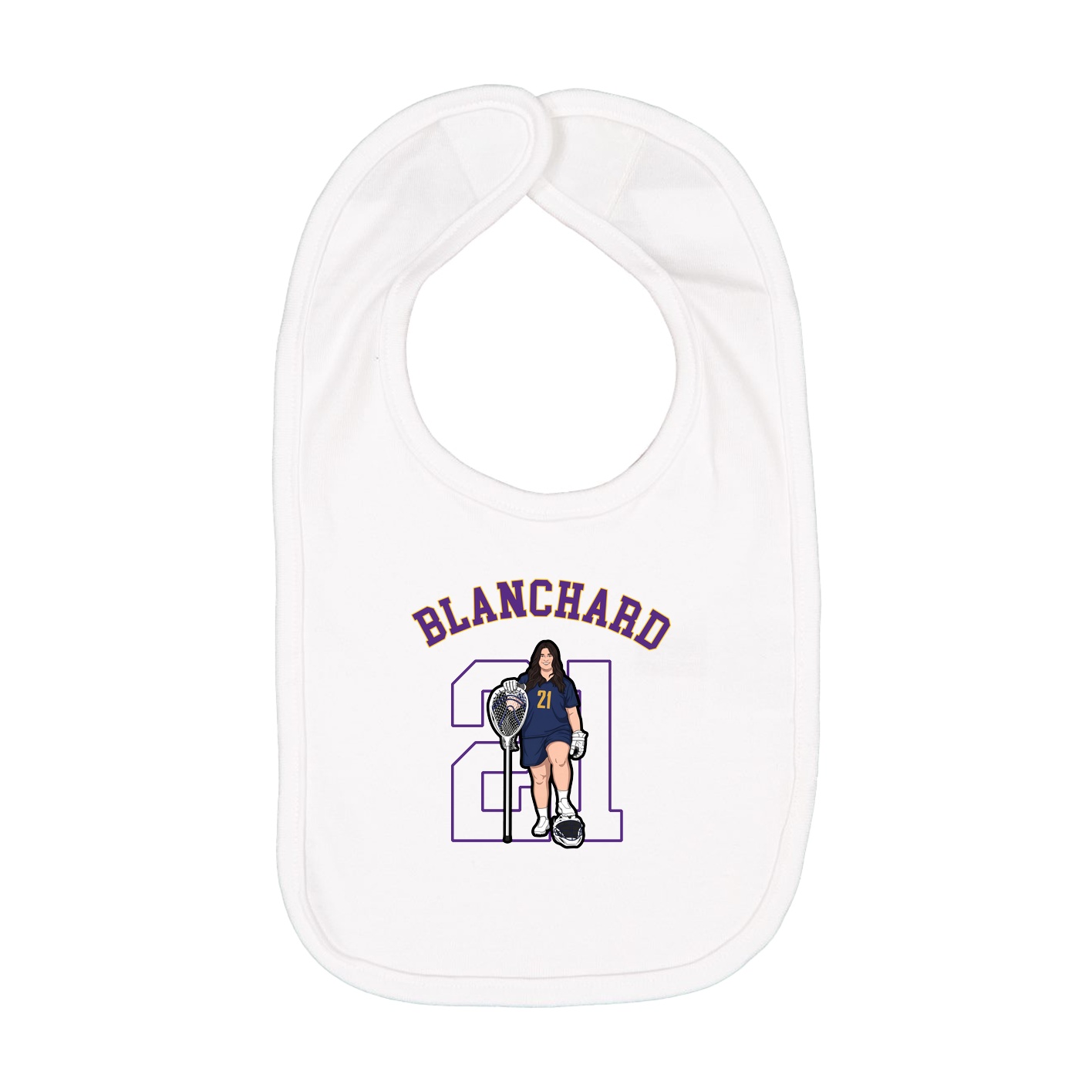 Infant Bib — Shirsey Arch in White