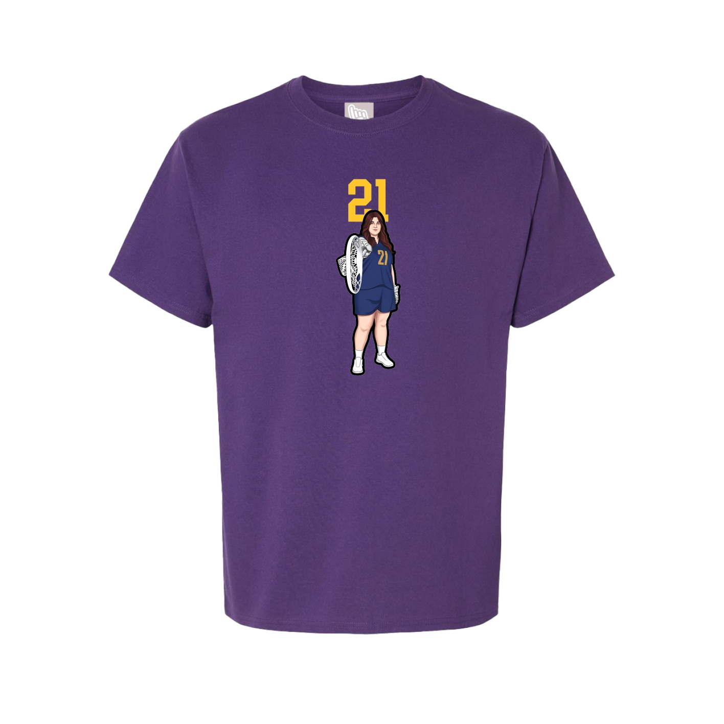Youth Tee — Number Top in Purple