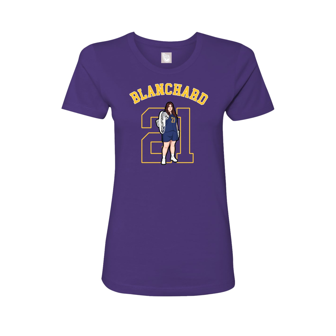 Fitted Women's Tee — Shirsey Arch in Purple