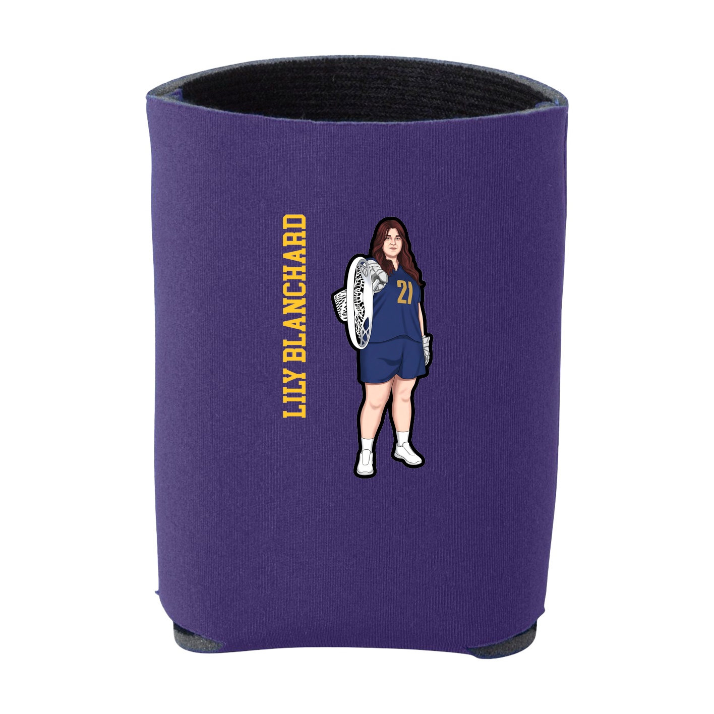 Can Holder — Name Vertical in Purple