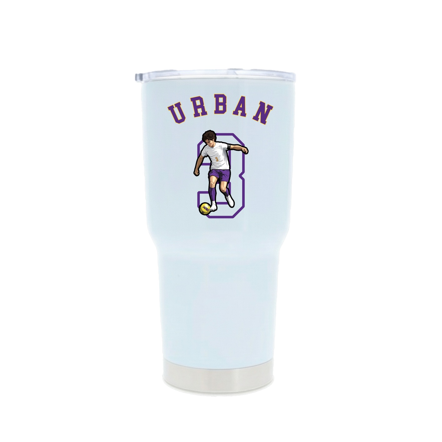 30oz Stainless Steel Tumbler — Shirsey Arch in White