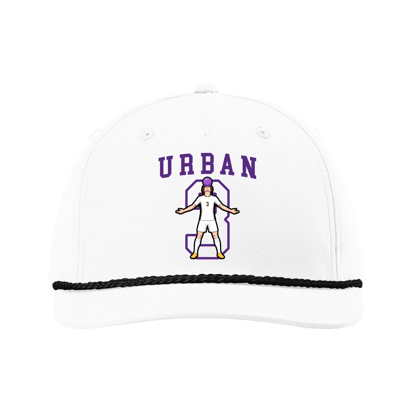 Five-Panel Classic Rope Cap — Shirsey in White