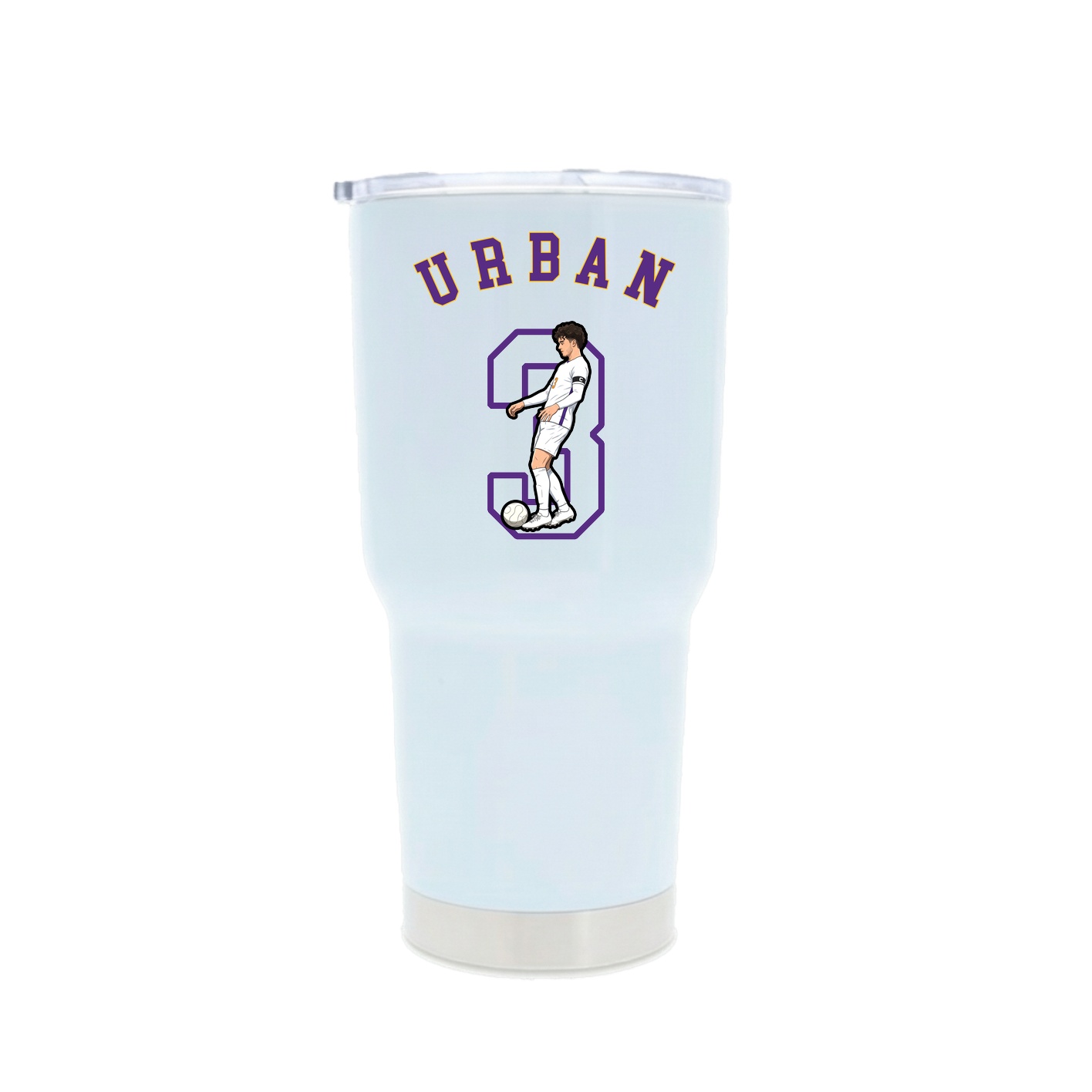 30oz Stainless Steel Tumbler — Shirsey Arch in White